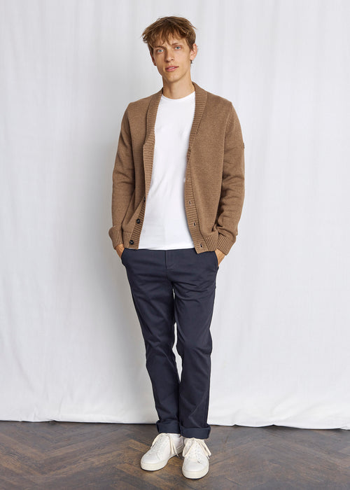 Button Knit Cardigan - Brown