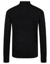 Extrafine Merino Wool Mock Neck Sweater -Black