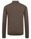 Extrafine Merino Wool Mock Neck Sweater -Brown