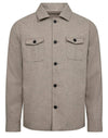 Textured Wool Shirt Jacket - Light Brown