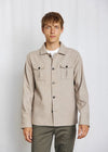 Textured Wool Shirt Jacket - Light Brown