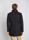 Wool Coat with Removable Vest Insert - Black