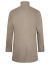 Wool Coat with Removable Vest Insert - Light Brown