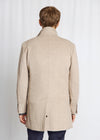 Wool Coat with Removable Vest Insert - Light Brown