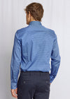 Modern Fit | Printed Cotton Twill Shirt - Blue