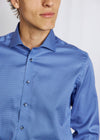 Modern Fit | Printed Cotton Twill Shirt - Blue