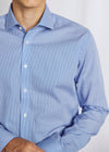 Slim Fit | Printed Cotton Polin Shirt - Blue