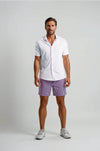 Dry Touch | Pique Textured Short Sleeve Shirt - White