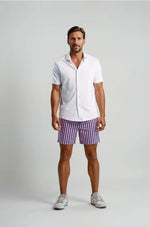 Dry Touch | Pique Textured Short Sleeve Shirt - White