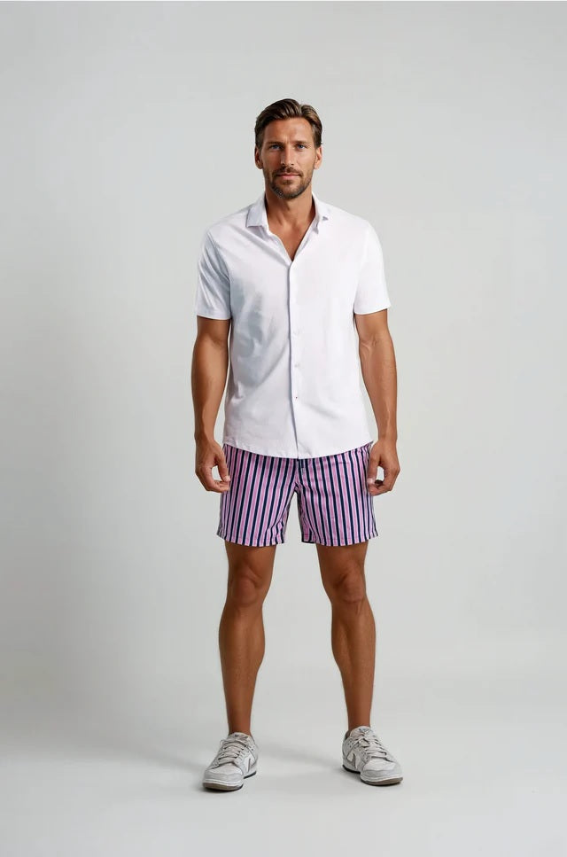 Dry Touch | Pique Textured Short Sleeve Shirt - White
