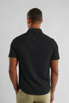 Dry Touch | Pique Textured Short Sleeve Shirt - Black