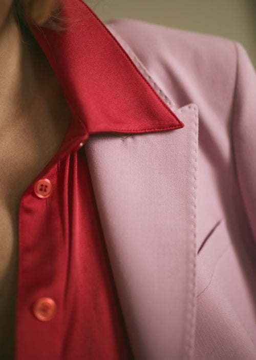 Tailored Peak Blazer - Mauve