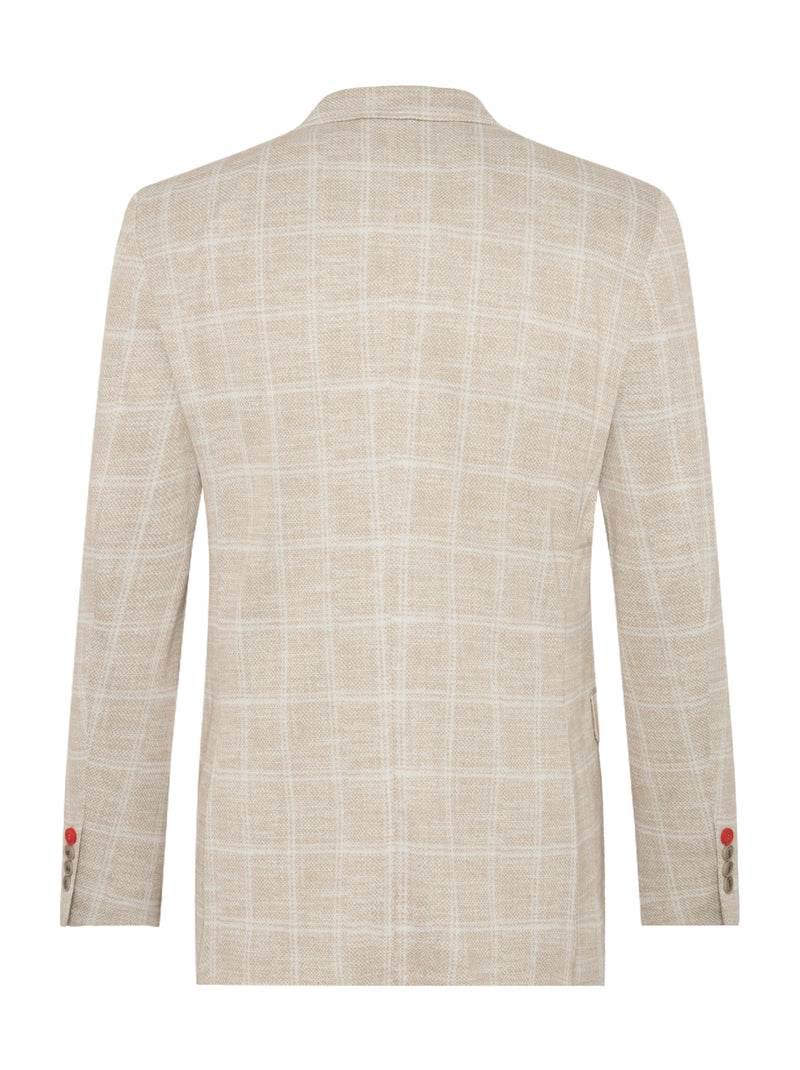 Travel Check Blazer - Sand