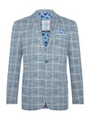 Travel Check Blazer - Cobalt Blue
