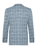 Travel Check Blazer - Cobalt Blue
