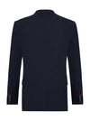 Half Lined Seersucker Bubble Blazer - Navy