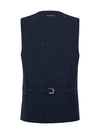 Chalk Stripe Seersucker Vest - Navy
