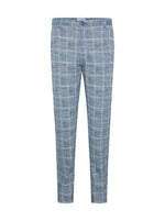 Travel Check Pants - Cobalt Blue