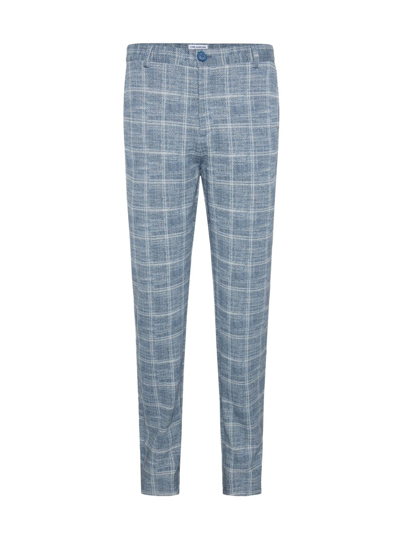 Travel Check Pants - Cobalt Blue