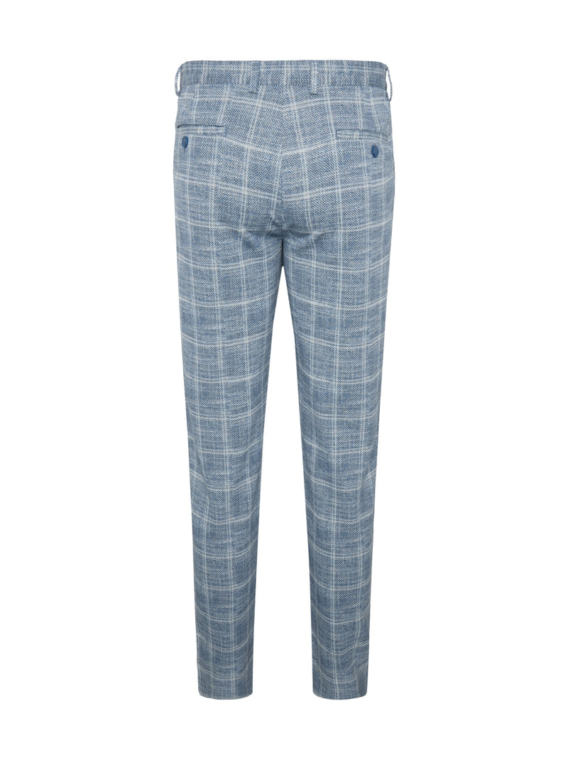 Travel Check Pants - Cobalt Blue