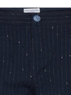 Chalk Stripe Seersucker Shorts - Navy