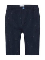 Chalk Stripe Seersucker Shorts - Navy