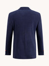 Pique Textured Blazer - Navy