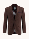 Pique Textured Blazer - Chocolate Brown