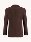 Pique Textured Blazer - Chocolate Brown
