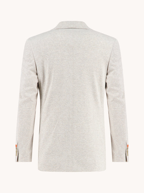 Soft Knit Plaid Blazer - Sand