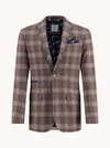 Soft Travel Windowpane Blazer - Sand