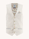 Soft Knit Plaid Vest - Sand