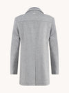 Funnel Neck Coat with Removable Insert - Grey