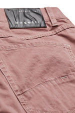 Printed 5 Pocket Trousers in Stretch Cotton - Coral
