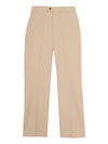 Tailored High Waist Trousers - Champagne Beige