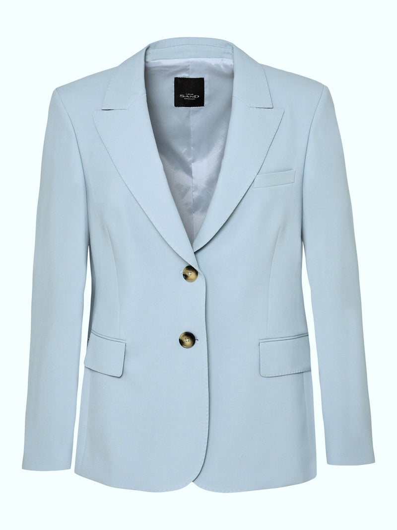Tailored Peak Blazer - Light Blue