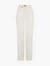 High Waist Tailored Suit Trousers - Off White