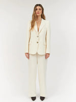 High Waist Tailored Suit Trousers - Off White