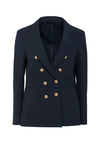 Double Breasted Peak Blazer - Dark Navy
