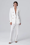 Tailored Double Breasted Blazer - Off White