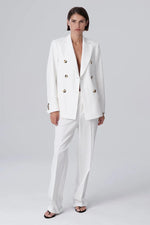 Tailored Double Breasted Blazer - Off White