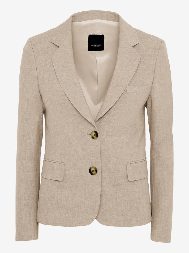 Tailored Jersey Blazer - Champagne Beige