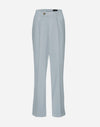 Tailored High Waist Trousers - Light Blue