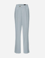 Tailored High Waist Trousers - Light Blue