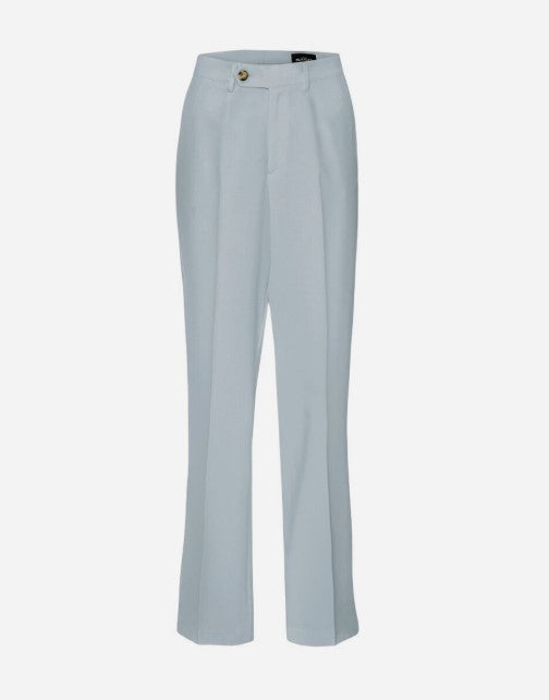 Tailored High Waist Trousers - Light Blue
