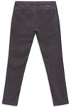 Wool Look Stretch Cotton Trousers - Charcoal