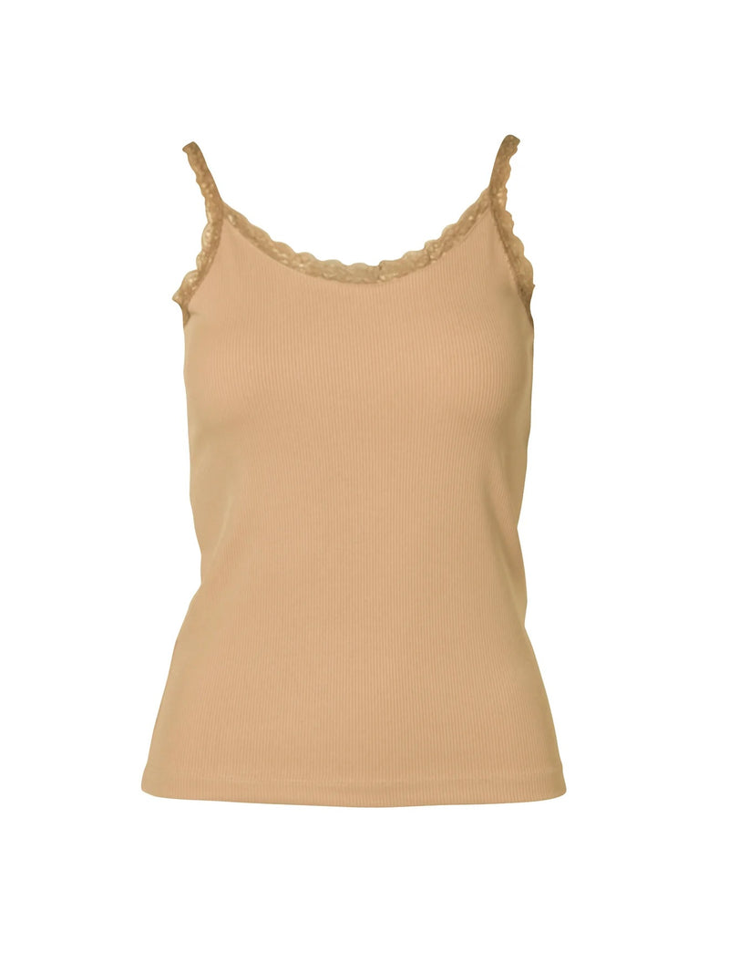 Luna Ribbed Top - Camel