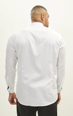 Pique Tuxedo Shirt- White