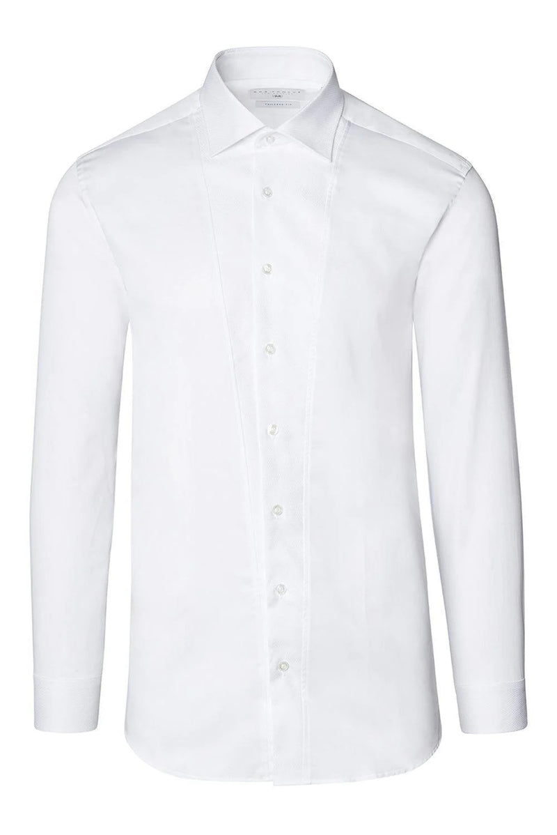 Pique Tuxedo Shirt- White