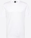 Regular Fit T-Shirt in Structured Mercerized Cotton - White